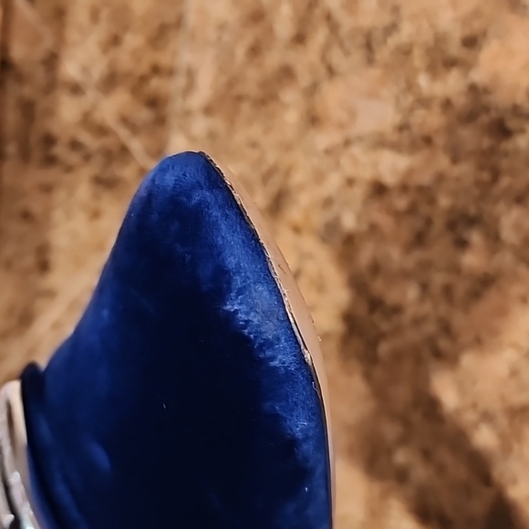 Gucci Madelyn Crystal Logo Cobalt Mules - SZ 40 - Picture 16 of 17